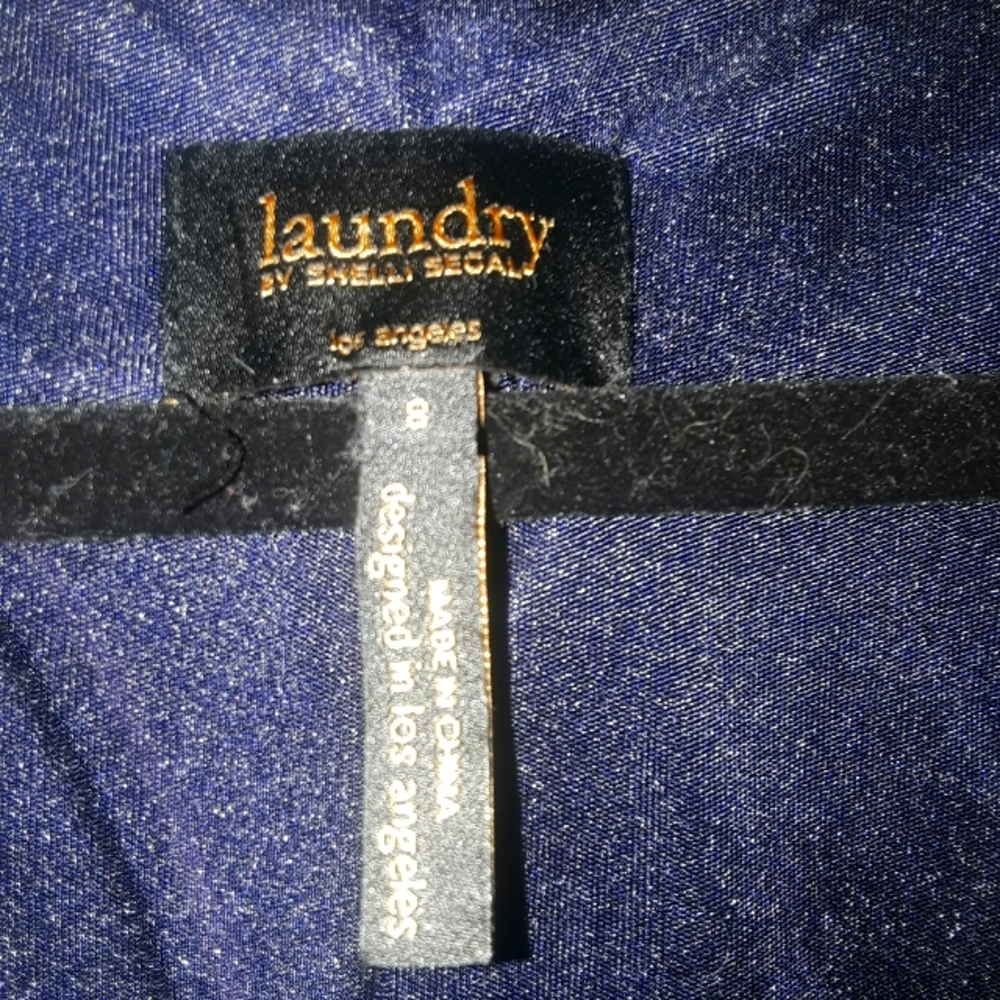 Dark navy blue lace laundry by shelly segall dress